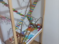 El Yapımı Geniş Ahşap Oyun Kafesi