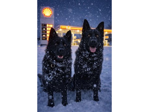 Safkan Working Solid Black Alman Kurdu